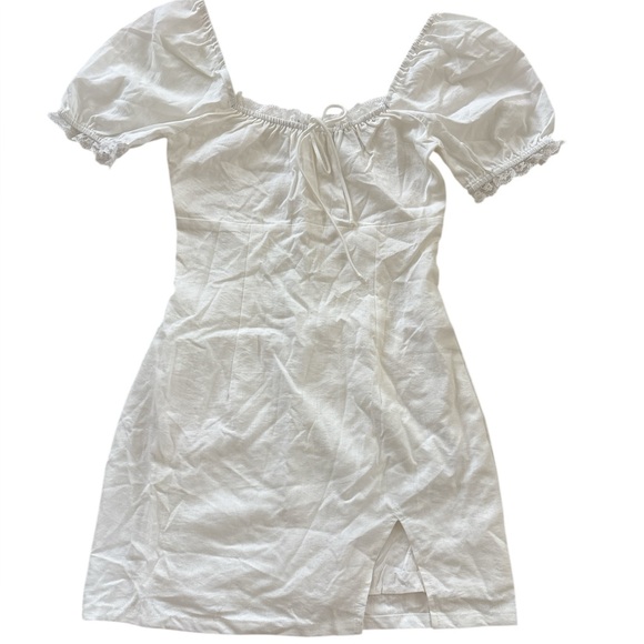 Princess Polly Dresses & Skirts - Princess Polly Ivory Lace-Trimmed Dress sz 6